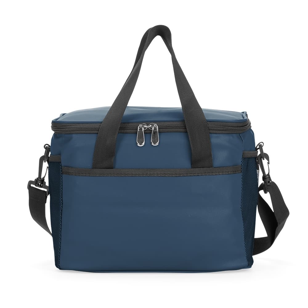 Bolsa Térmica 12 Litros em Couro Sintético Azul para bolsas termicas com logo sob orçamento