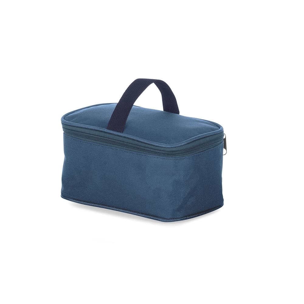 Bolsa Térmica de Nylon 3 Litros Azul com Plaquinha Metálica para bolsas termicas com logo sob orçamento
