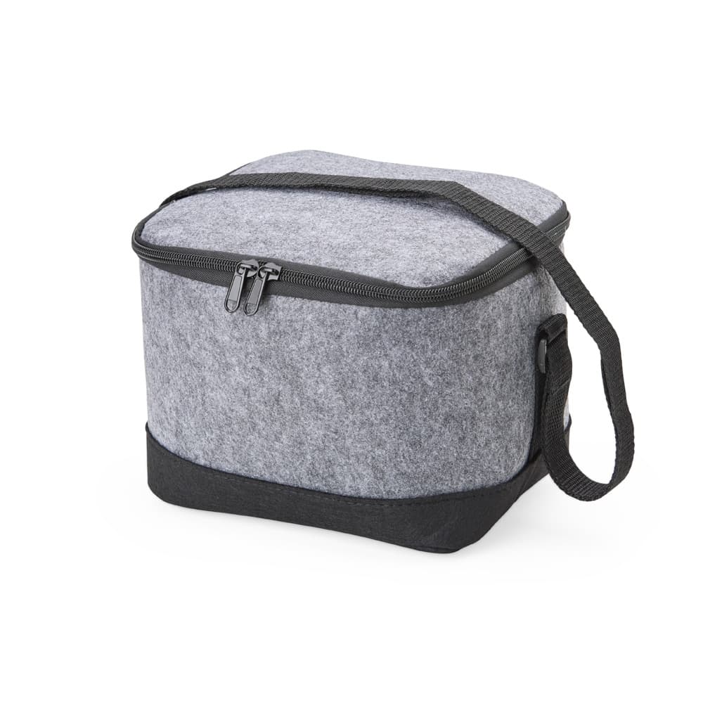 Bolsa Térmica 6 Litros em Feltro Cinza para brindes personalizados para bolsas termicas