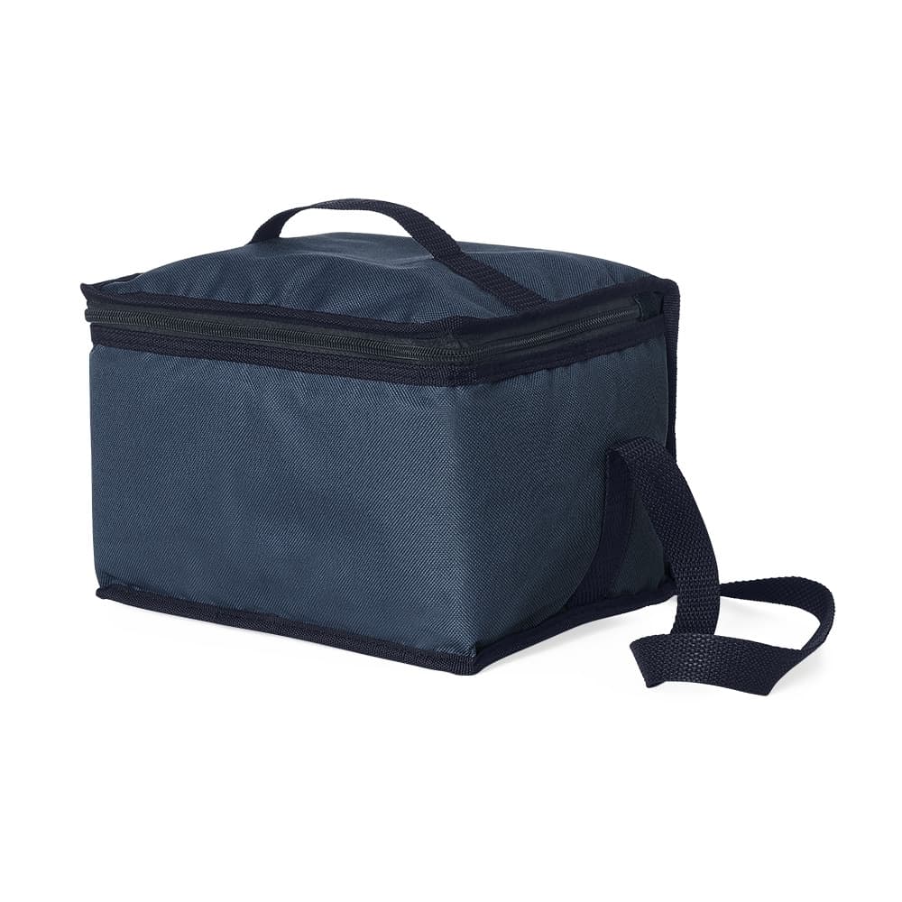 Bolsa Térmica de Nylon 9 Litros Azul com Plaquinha Metálica para bolsas termicas com logo sob orçamento