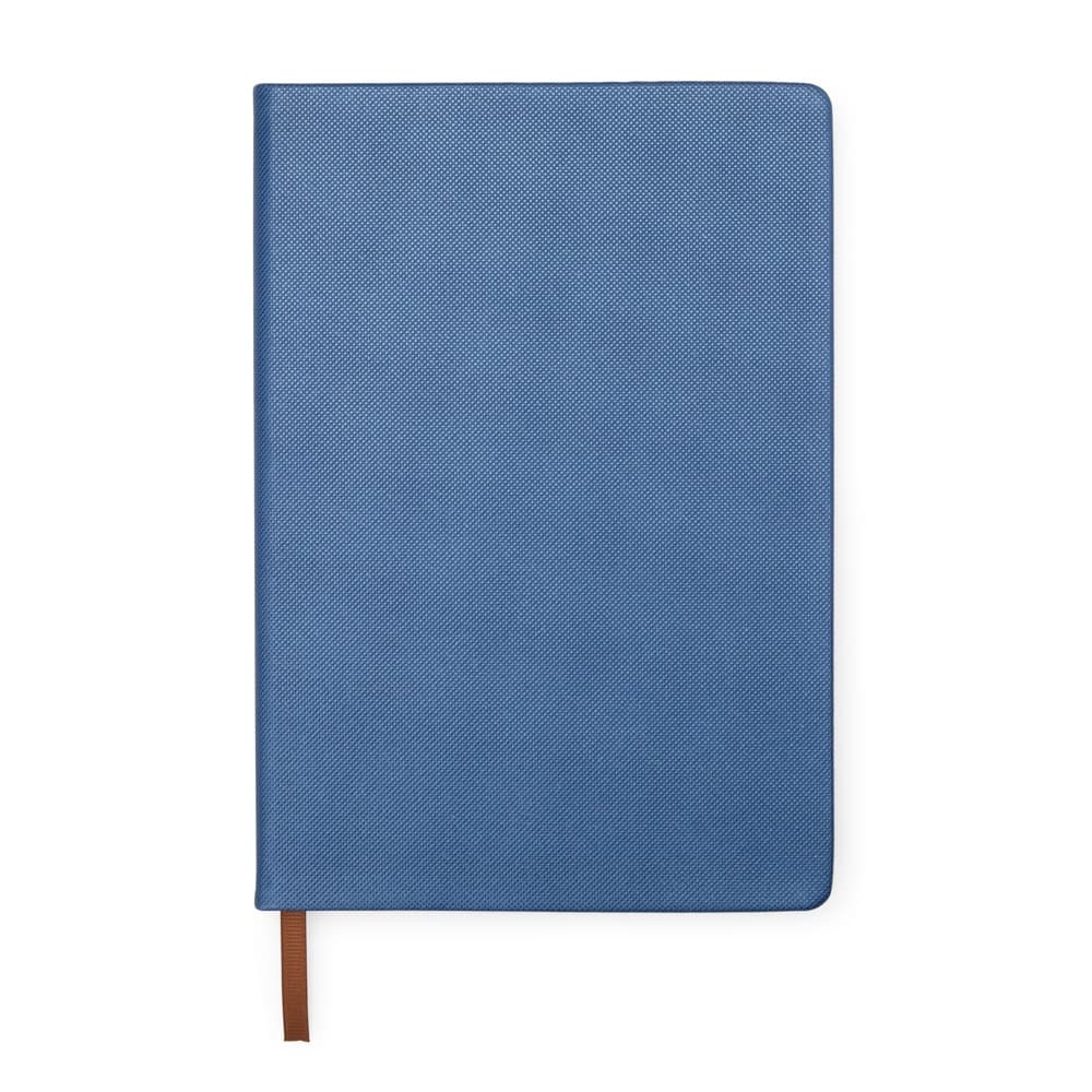Caderneta em PU Azul com 96 Folhas Pautadas personalizado para cadernos e planners