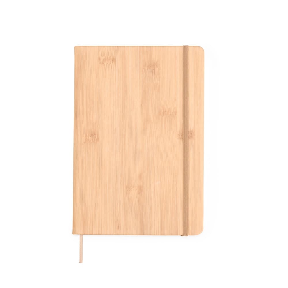 Caderneta em PU Estilo Madeira com Elástico personalizado para cadernos e planners