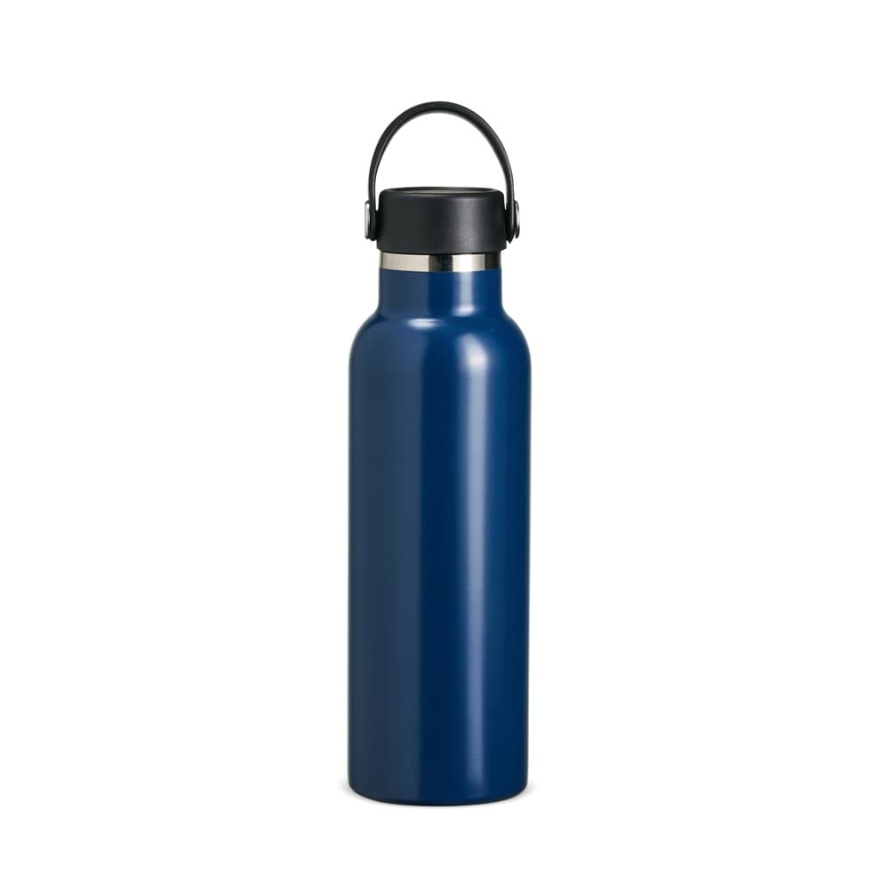 Garrafa Térmica Inox 550ml Azul com Alça para garrafas e squeezes com logo sob orçamento