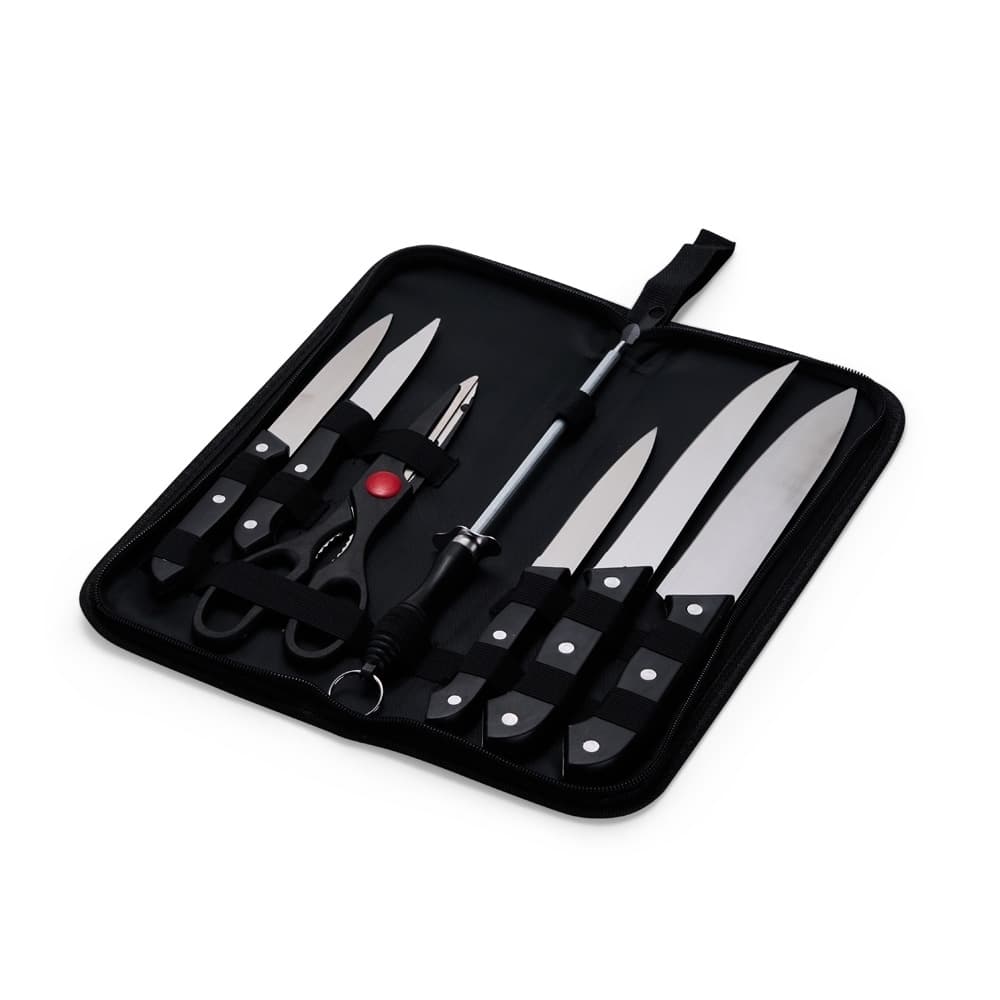 Kit Churrasco 7 Peças em Inox com Personalização personalizado para cozinha e churrasco