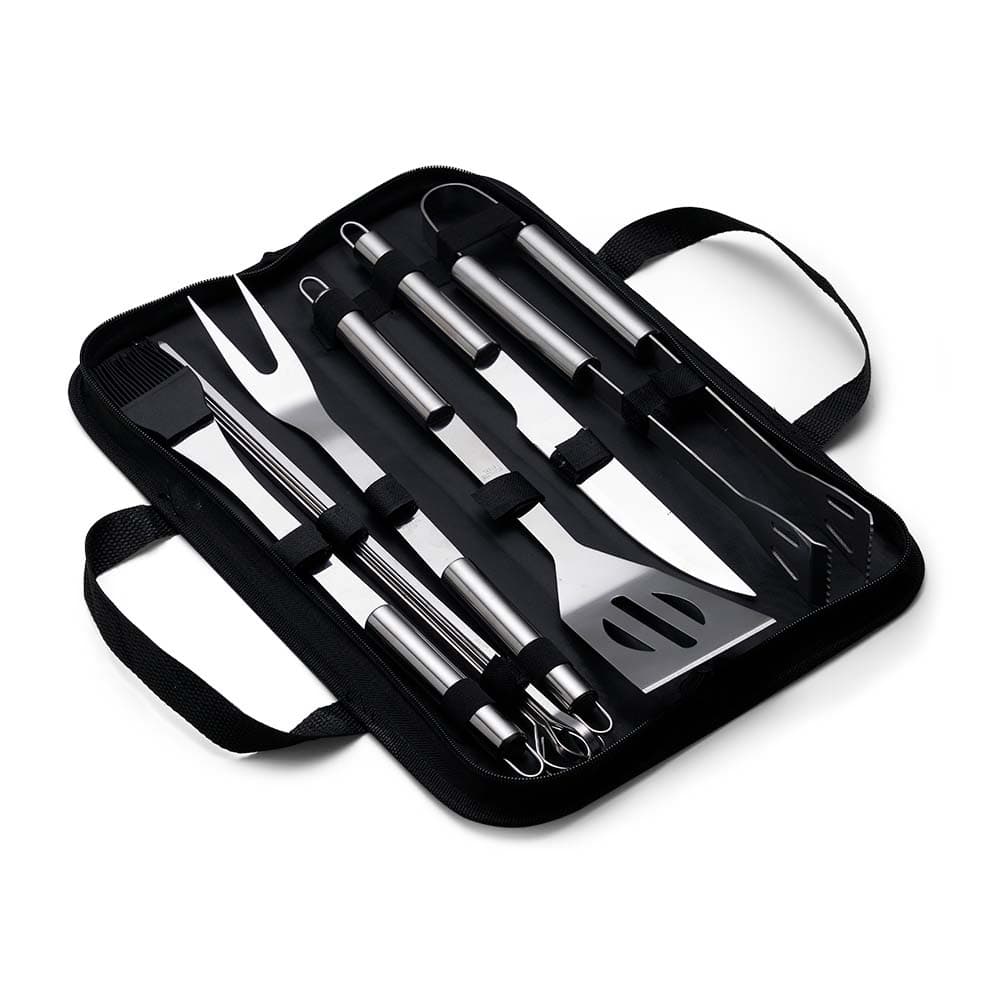 Kit Churrasco 9 Peças com Estojo Personalizável para brindes personalizados para cozinha e churrasco