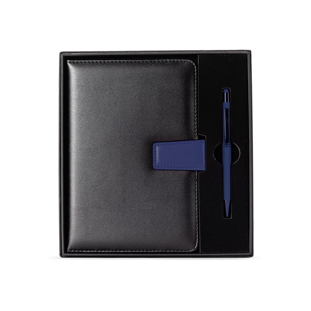 Kit Executivo 2 Peças com Caderneta e Caneta Touch para brindes personalizados para kits executivos