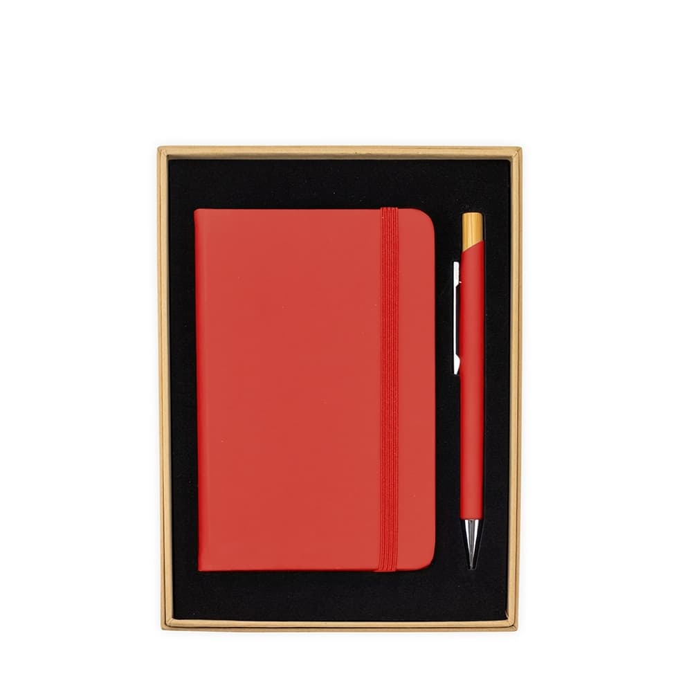 Kit Executivo 2 Peças com Caderneta e Caneta Metálica para brindes personalizados para kits executivos