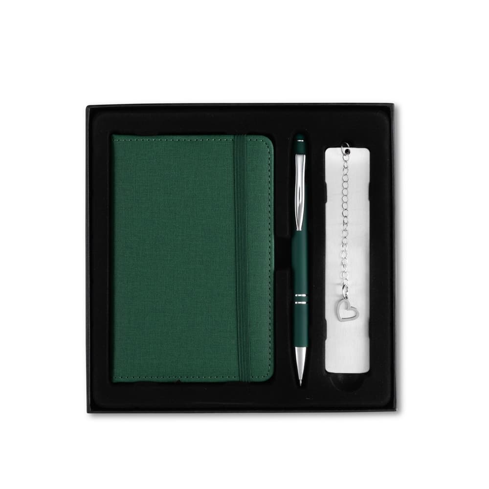 Kit Executivo 3 Peças com Caderneta, Caneta Touch e Marcador personalizado para kits executivos