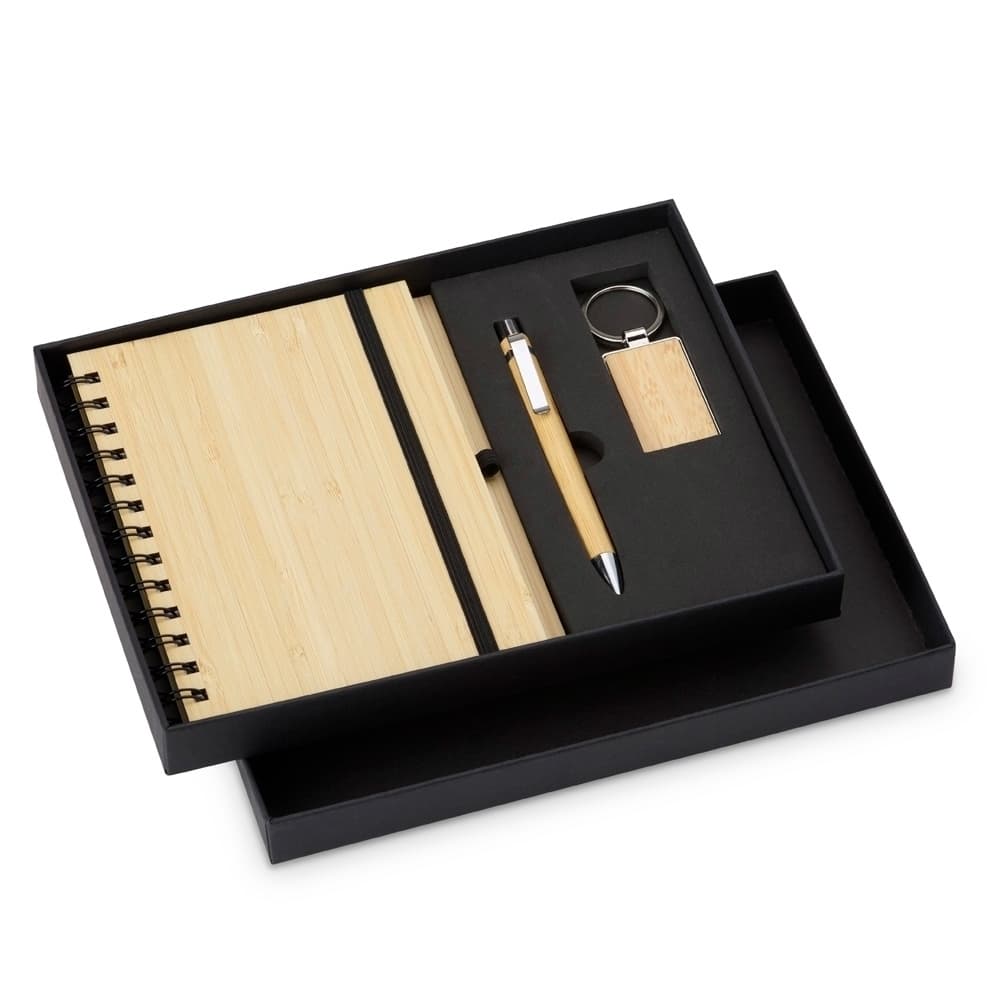 Kit Executivo Ecológico 3 Peças com Caderneta e Caneta personalizado para kits executivos
