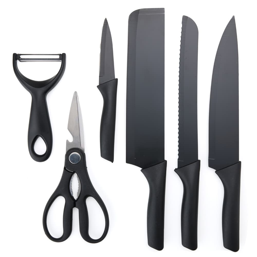 Kit Facas 6 Peças Inox Personalizado para cozinha e churrasco