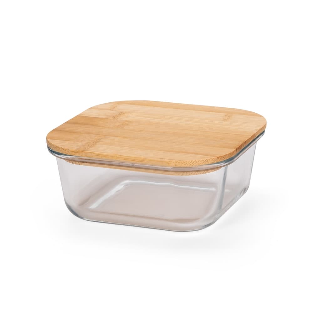 Marmita de Vidro Borossilicato 650ml com Tampa de Bambu personalizado para cozinha e churrasco