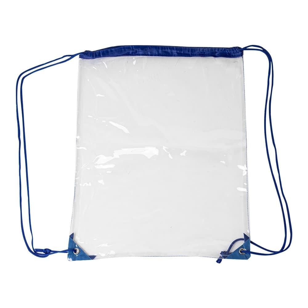 Sacochila em PVC com Detalhes em Nylon Azul personalizado para mochilas e sacochilas