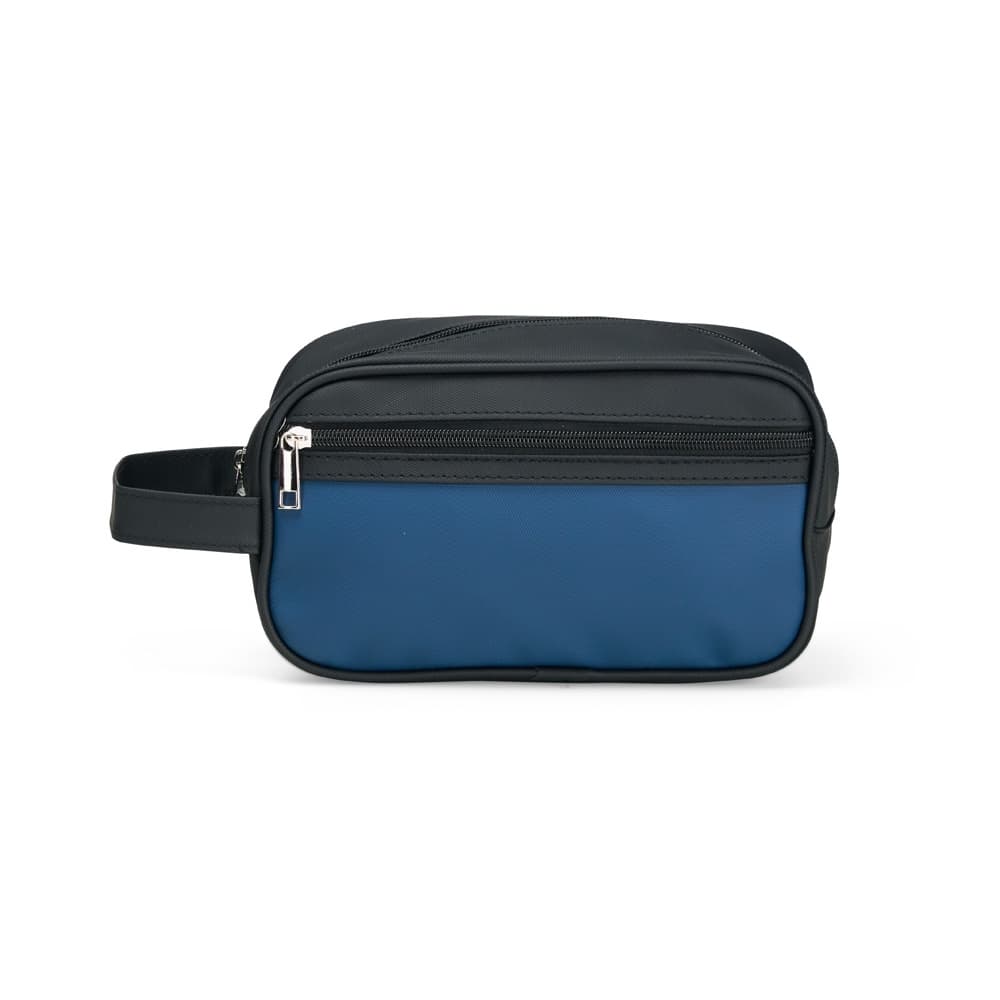 Nécessaire em Couro Sintético com Bolso Frontal e Alça personalizado para necessaires e pastas
