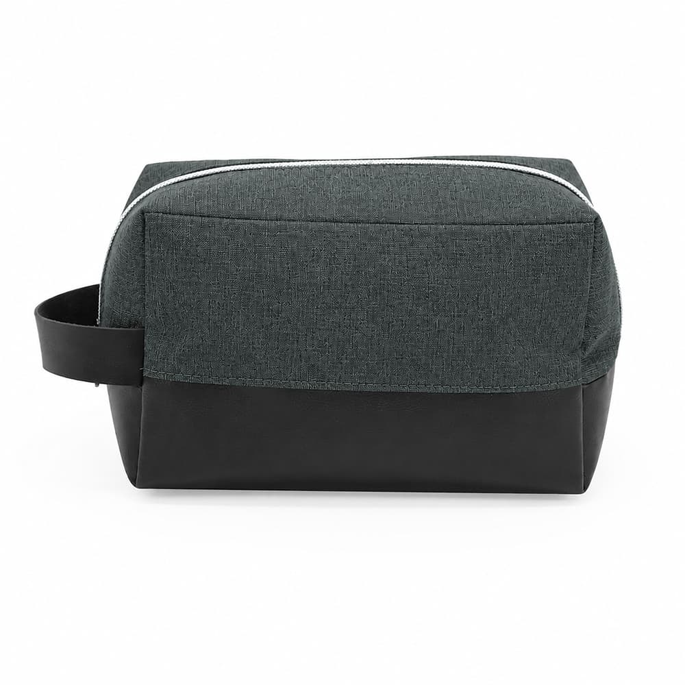 Nécessaire em Nylon com Detalhes em Couro Sintético para necessaires e pastas com logo sob orçamento