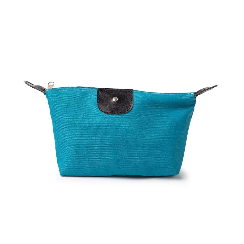 Nécessaire em Nylon Oxford com Detalhes em Couro Sintético personalizado para necessaires e pastas