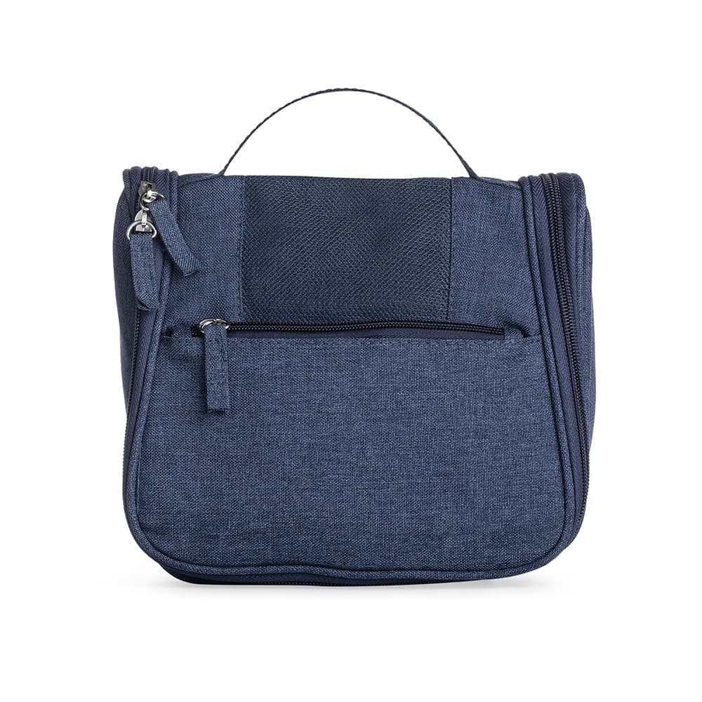 Necessaire Organizadora em Nylon Oxford Azul para brindes personalizados para necessaires e pastas