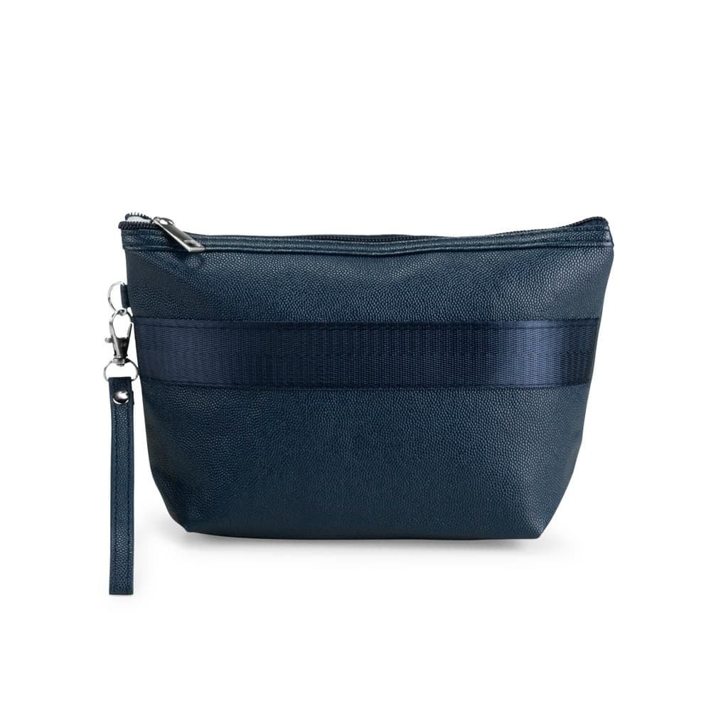 Nécessaire em PU Azul com Alça Removível personalizado para necessaires e pastas