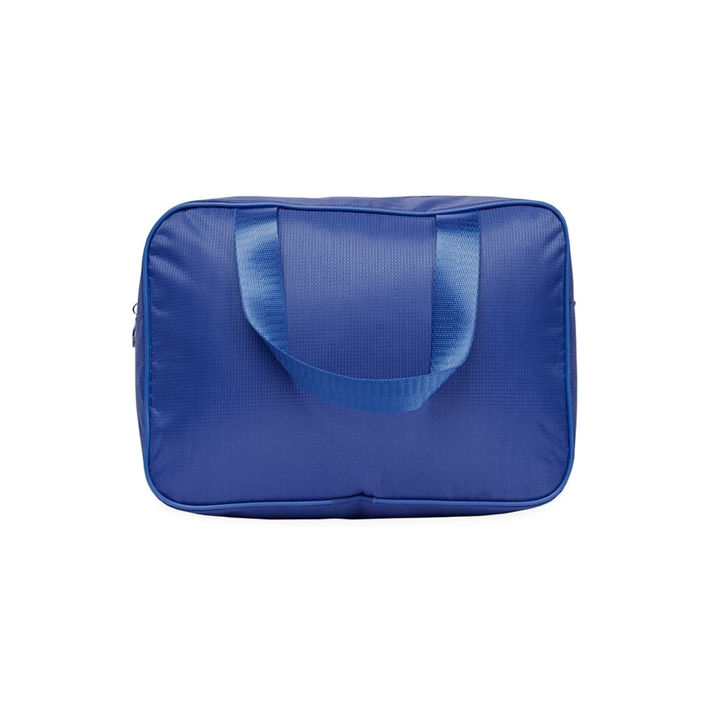 Nécessaire em Poliéster Azul com Zíper e Alças personalizado para necessaires e pastas