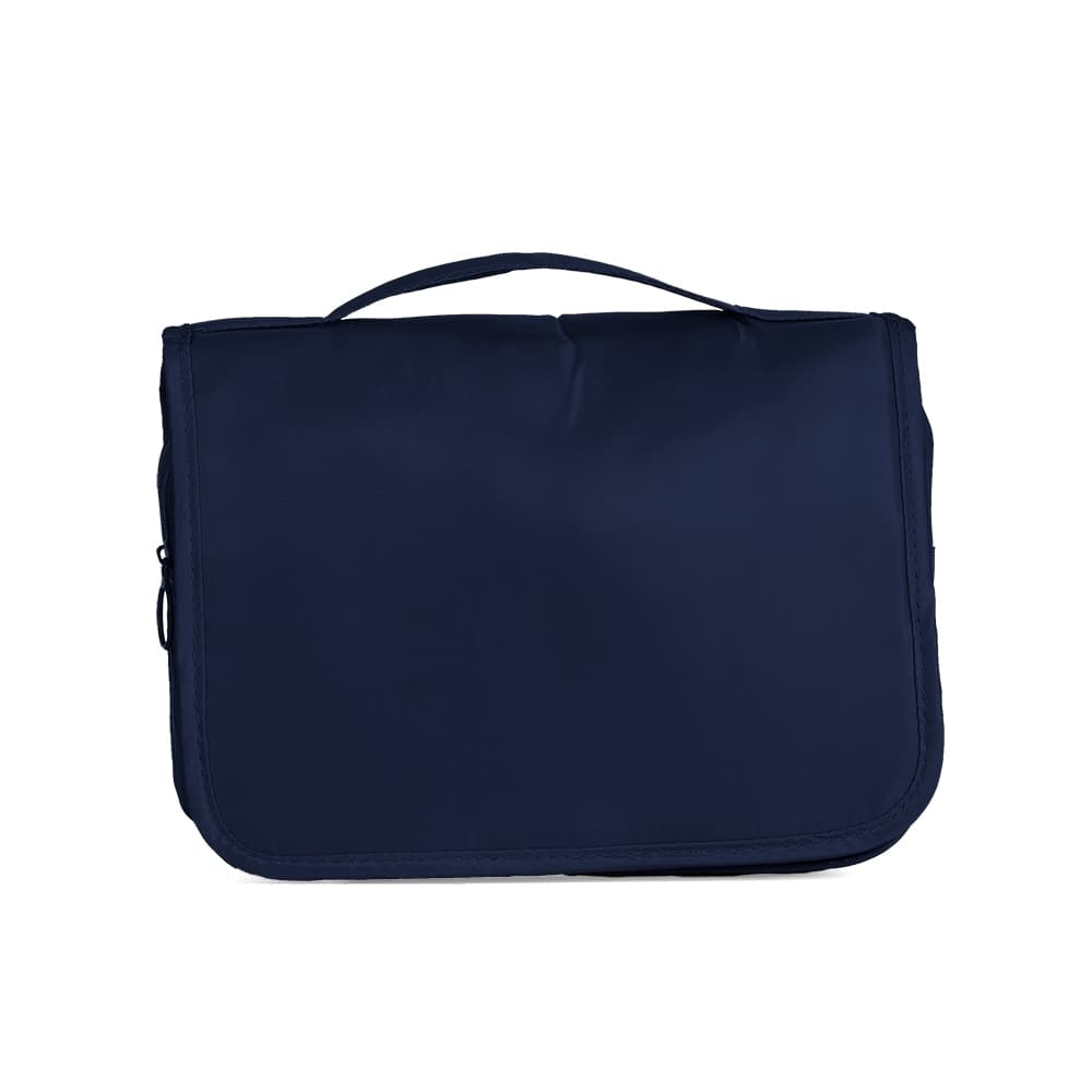 Necessaire Organizadora Travel em Sarja Azul para brindes personalizados para necessaires e pastas