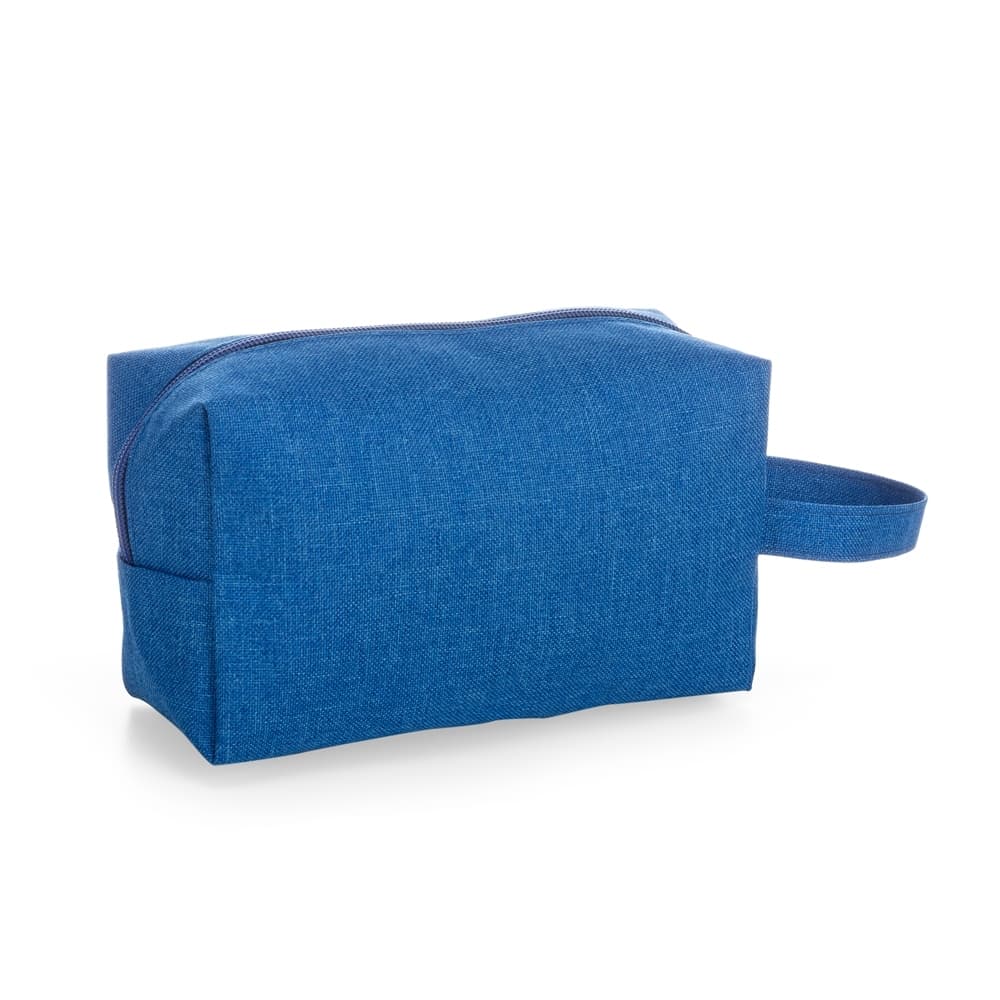 Nécessaire de Nylon Azul com Alça Lateral - Personalizável personalizado para necessaires e pastas
