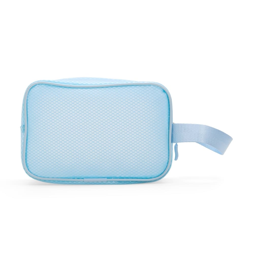 Nécessaire em EVA Azul com Zíper e Alça Lateral personalizado para necessaires e pastas
