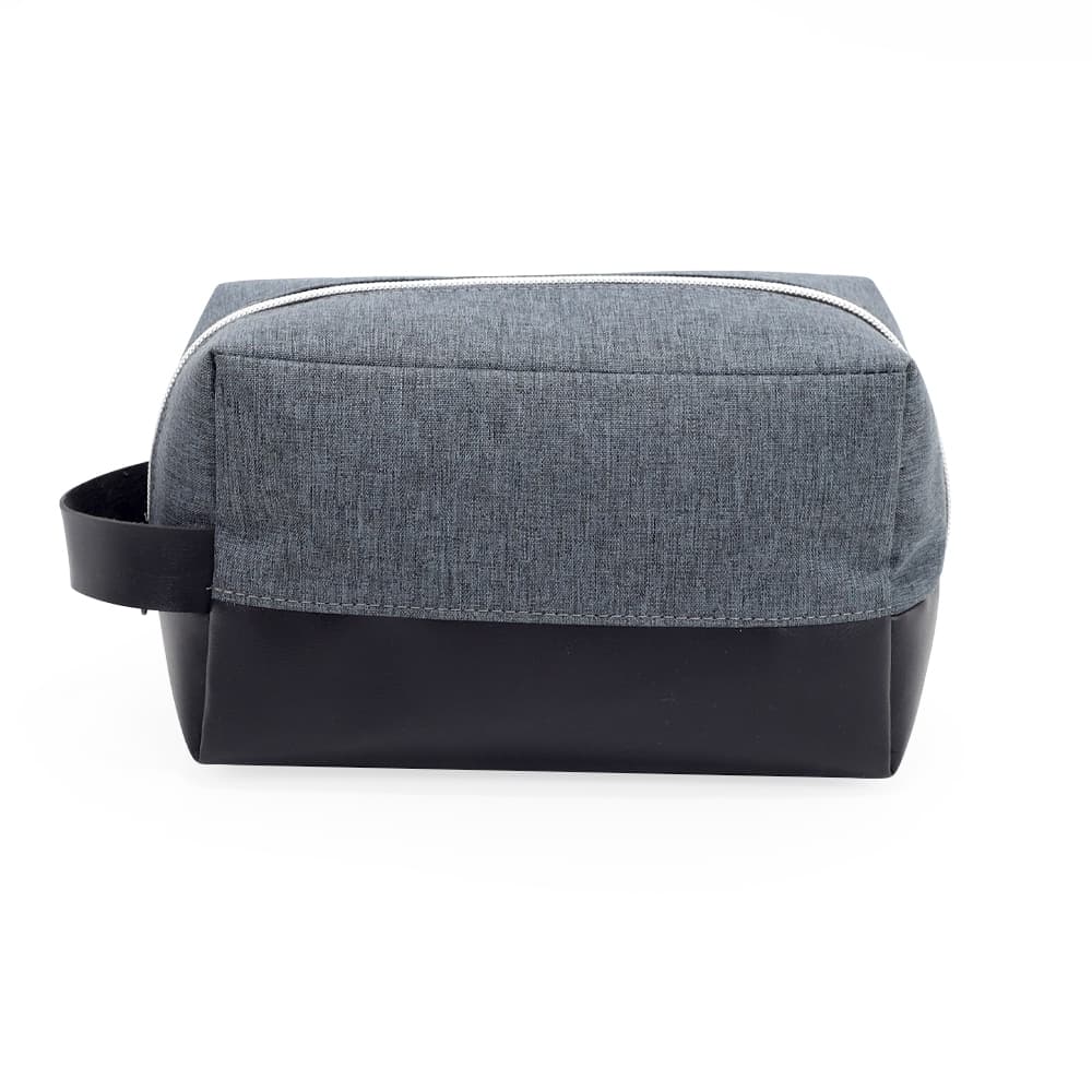 Nécessaire em Nylon com Detalhes em Couro Sintético personalizado para necessaires e pastas