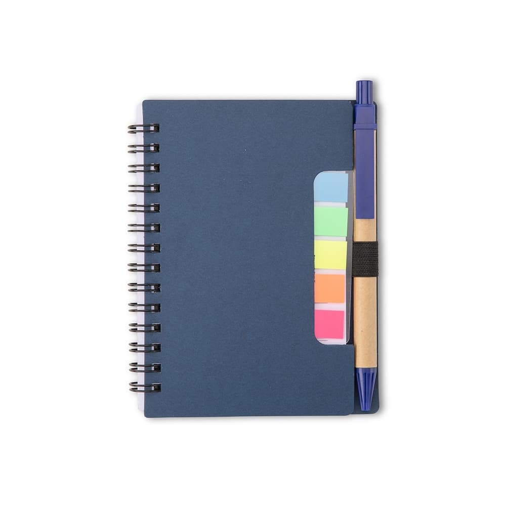 Bloco de Anotações com Autoadesivos e Caneta Personalizável para cadernos e planners com logo sob orçamento