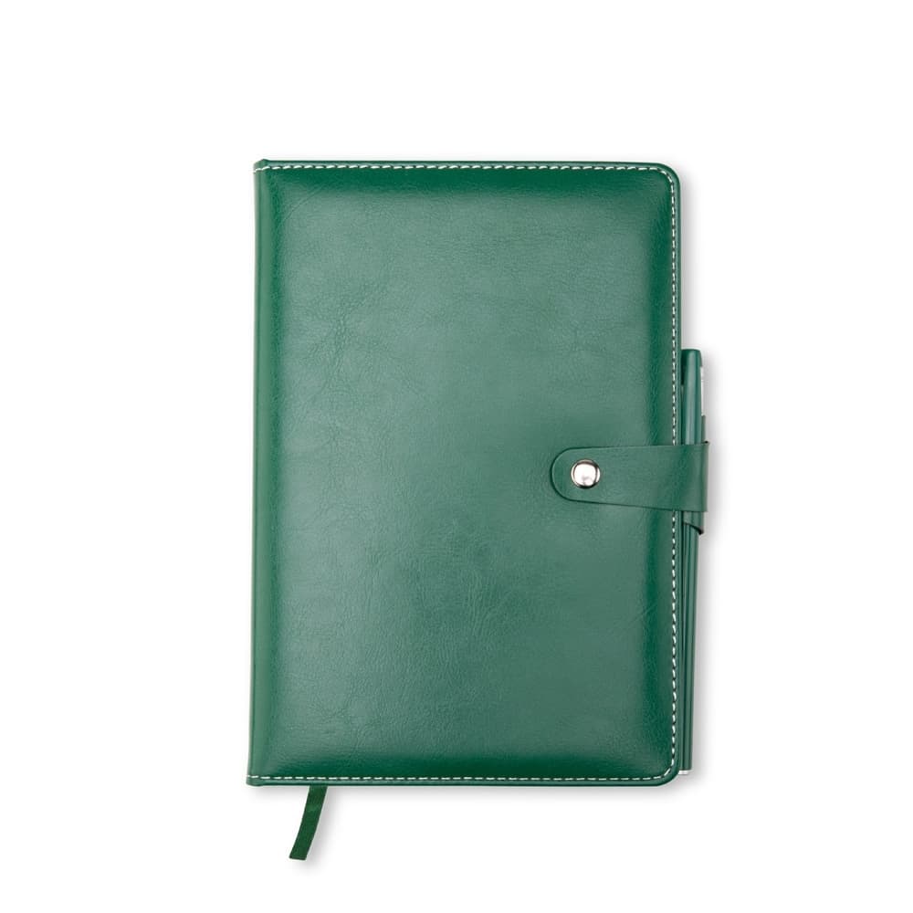 Caderneta em Couro Sintético com Caneta - Personalizável para cadernos e planners com logo sob orçamento
