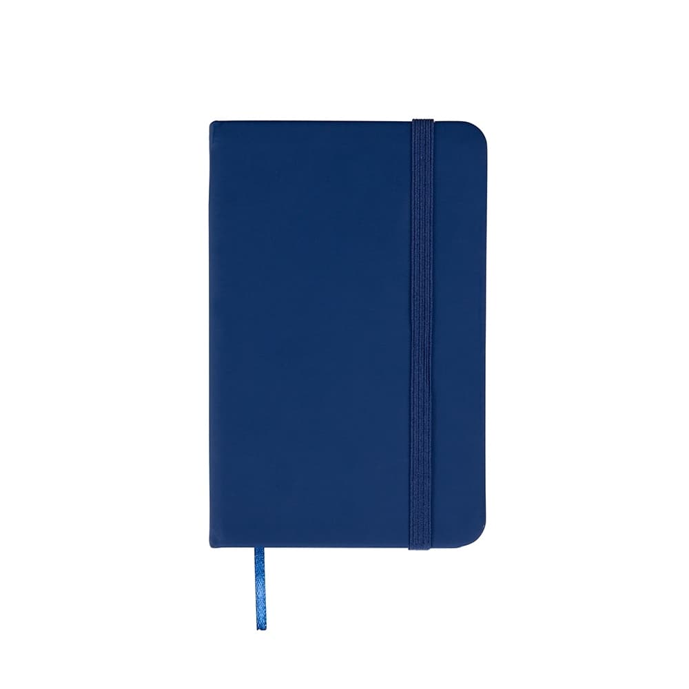 Caderneta Emborrachada Azul com Marcador e Elástico para cadernos e planners com logo sob orçamento