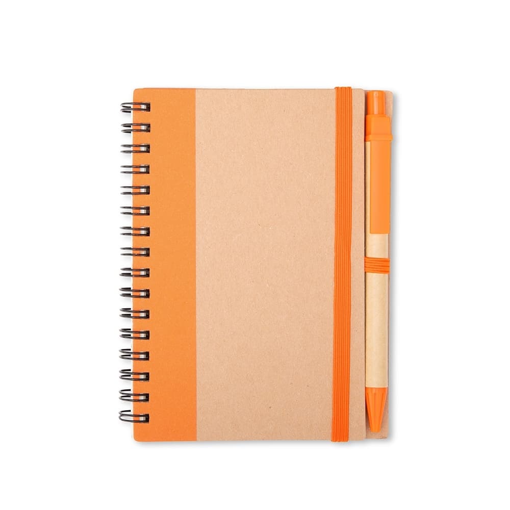 Caderno Ecológico com Caneta Personalizado para cadernos e planners com logo sob orçamento