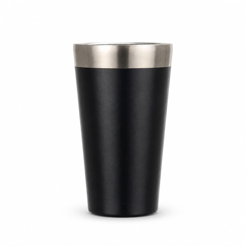 Copo Inox Parede Dupla 470ml Preto Personalizado para canecas e copos com logo sob orçamento