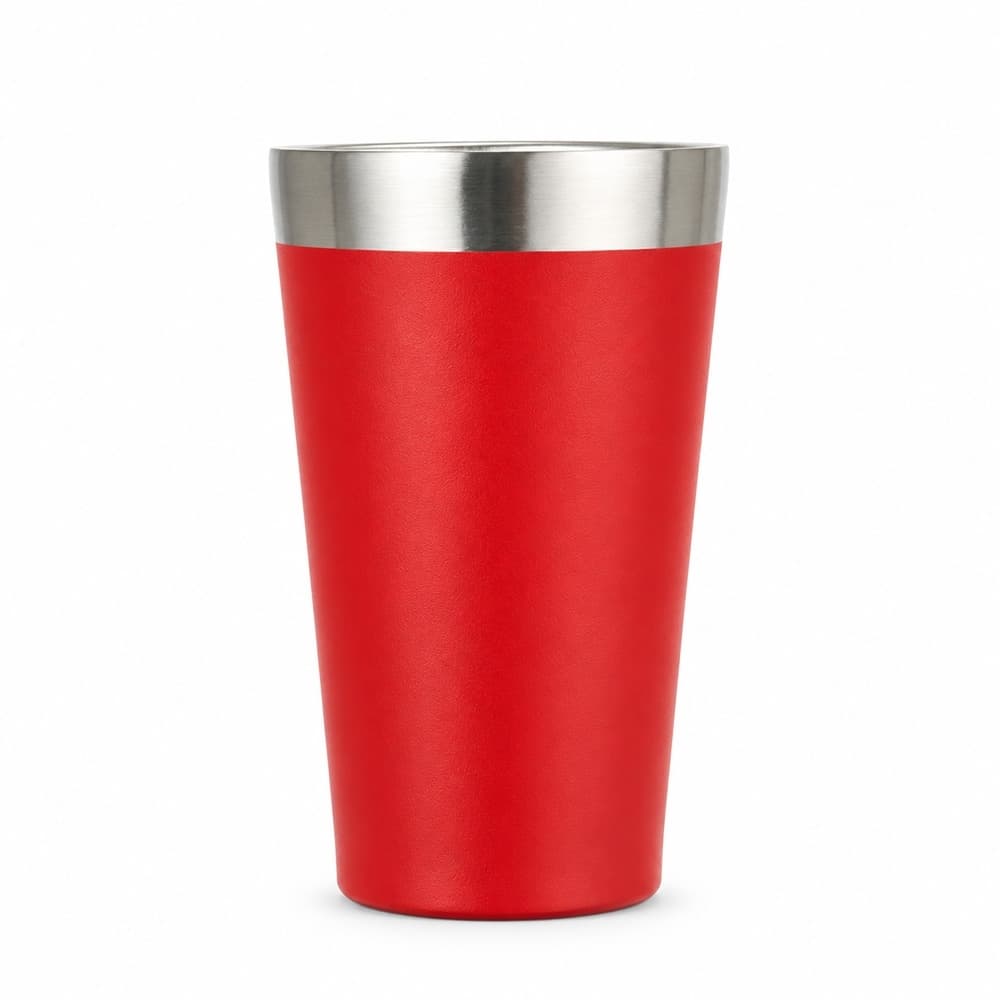 Copo Inox Parede Dupla 470ml Vermelho Personalizado para canecas e copos com logo sob orçamento