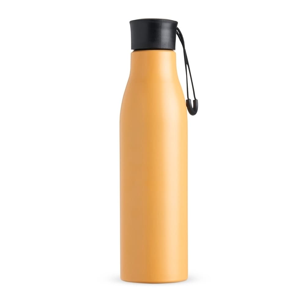 Garrafa Inox 800ml Amarela com Alça para garrafas e squeezes com logo sob orçamento