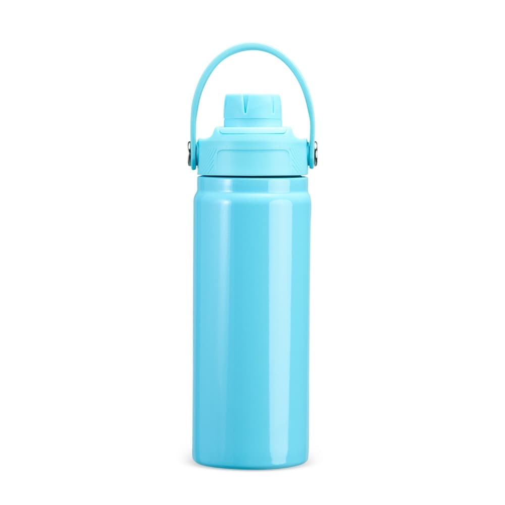 Garrafa Térmica em Inox 600ml Azul para garrafas e squeezes com logo sob orçamento