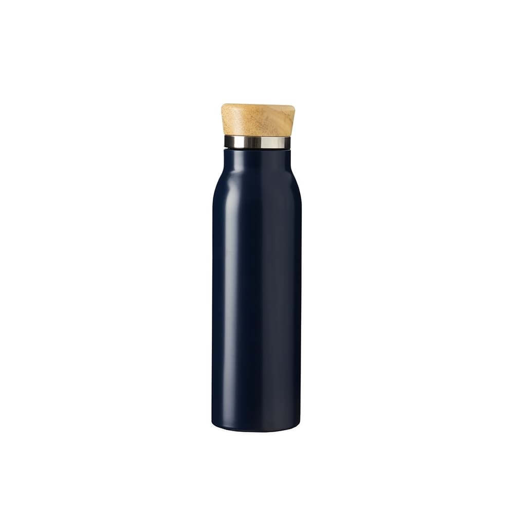 Garrafa Térmica 600ml em Inox com Tampa de Bambu para garrafas e squeezes com logo sob orçamento