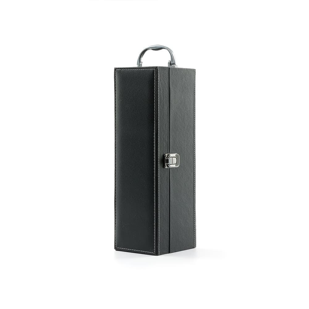 Kit Vinho 4 Peças em Maleta de Couro Sintético para kits vinho e bar com logo sob orçamento