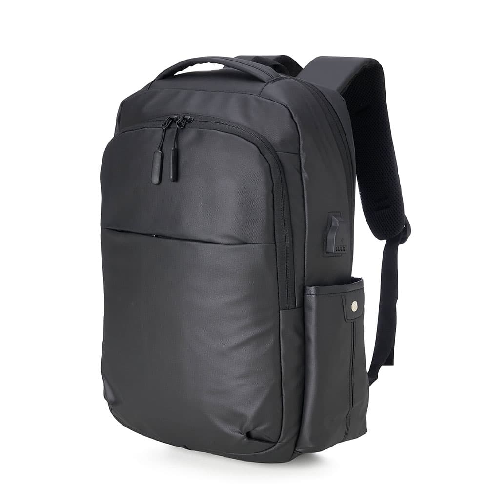 Mochila em Couro Sintético com USB 20L Personalizada para mochilas e sacochilas com logo sob orçamento