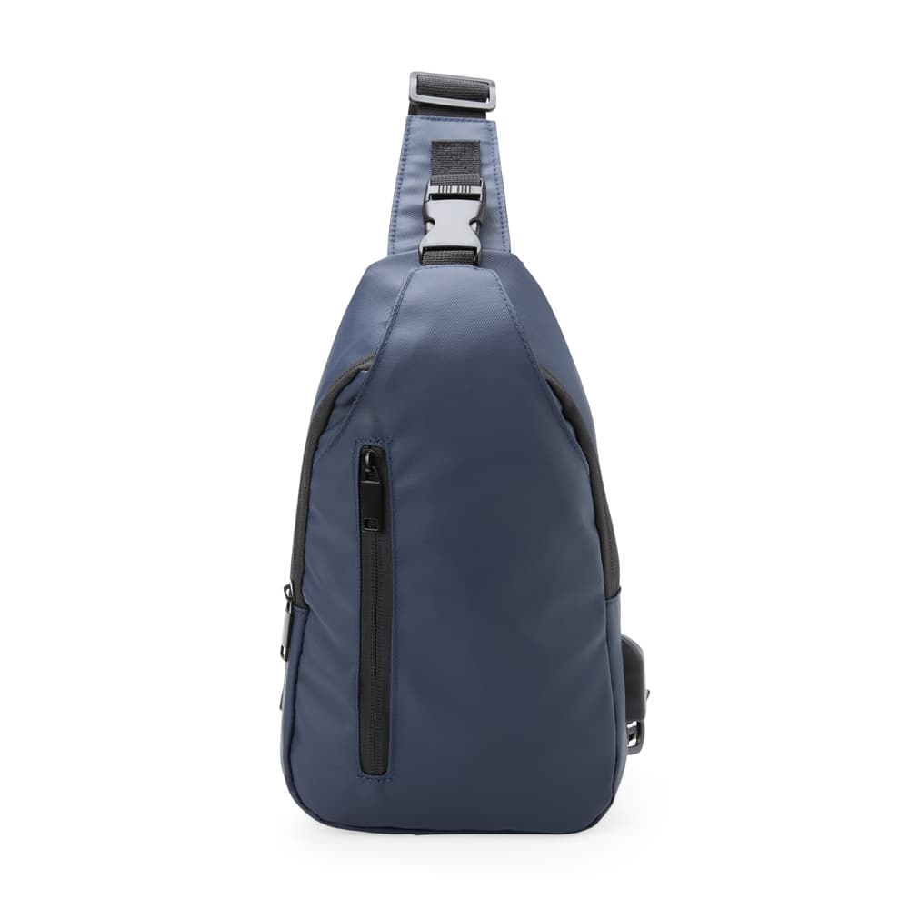 Mochila de Ombro 5L em Couro Sintético com Entrada USB - Azul para mochilas e sacochilas com logo sob orçamento