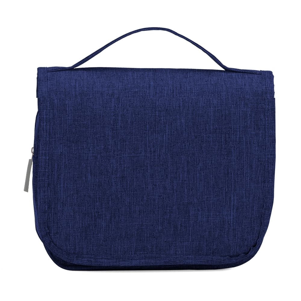 Nécessaire em Nylon Oxford Azul com Gancho para bolsas e malas com logo sob orçamento